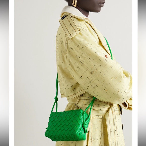 Bottega Veneta Handbags - Bottega Veneta Loop Mini Intrecciato Leather Shoulder bag in Bottega Green
